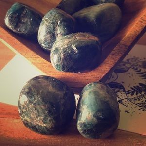 Tumbled Blue Apatite healing crystal